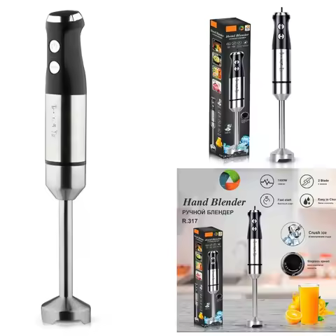 1000W Electric Immersion Hand Blender Powerful Portable Easy-Control Grip Mixer for Smoothie Puree B
