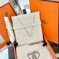 HERMES Mini Pop H Pendant H項鏈 - 白金色