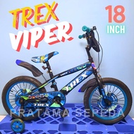 Sepeda Anak Laki-Laki BMX 18 Inch Trex Viper Dengan Lampu Dan Musik