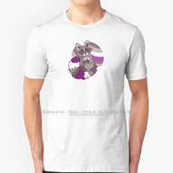 Smiling Pride Raccoon Asexual T Shirt 100% Pure Cotton Lgbtqia Queer Pride Flag Gay Mlm Flf Lesbian 