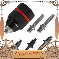 MB-1.5-13mm Keyless Hand Drill Chuck 1/2-20UNF with SDS Plus Adapter,1/4In HexShank Converter Hex Ha