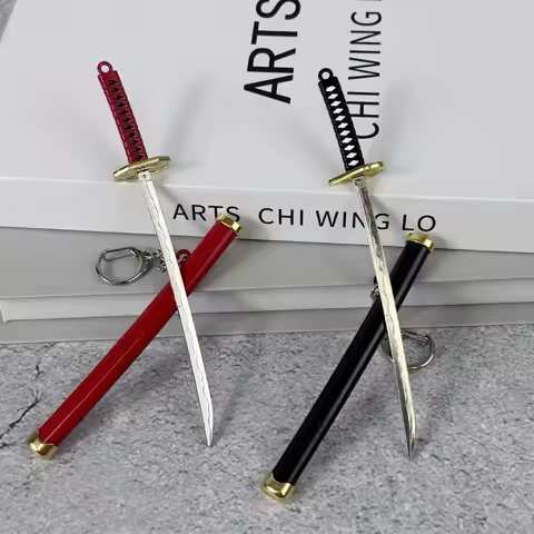 6inch Metal Roronoa Zoro Katana Anime Zoro Ninja Knife Original Samurai Sabre Fake Sword Steel Real