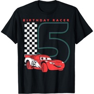 Pixar Cars 5th Birthday Racer McQueen Graphic 100% Cotton Unisex Short-Sleeve T-Shirt Cool Casual St