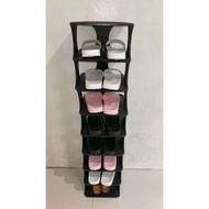 Black ( 9086) 8Layers Shoe Rack Organizer - Space-saving Design H-115CM-W-26CM