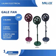 Milux 10'' Standing Fan (Green / Blue / Velvet) MGF-10