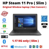 HP STEAM PRO 11 ORIGINAL Window 10 Laptop Intel Celeron 4GB Ram 64GB SSD HDMI Slim Business Laptop