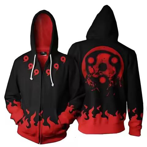 Japanese Anime Cosplay Sasuke Sweatshirt Kakashi Tops Hokage Sweater 3d Sweater Pullover Hoodie Zipp