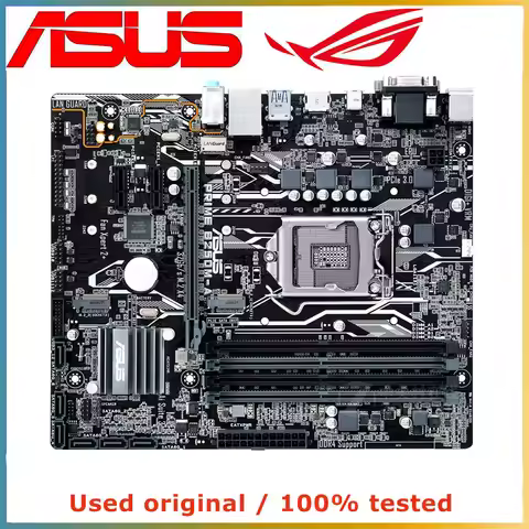 For ASUS PRIME B250M-A LGA 1151 Motherboard DDR4 64GB PCI-E 3.0 M.2 SATA VGA DVI Desktop B250 Placa-