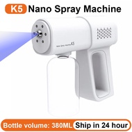 New Model K5 Wireless Nano Mist 380ml Spray Gun Portable Atomizer Disinfection spray Gun Sanitizer 无线消毒喷雾器 消毒枪