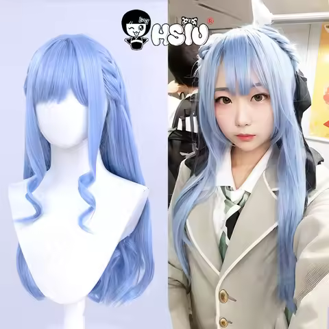 Togawa Sakiko Cosplay Wig Anime BanG Dream Cosplay Wig HSIU 70Cm Light blue long hair Synthetic Wig+