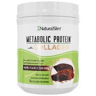 NaturalSlim Metabolic Protein Powder with Collagen Chocolate - Hydrolyzed Collagen Protein Powder fo