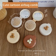 Fave beauty Cute little mirror with portable mini air cushion comb for girls, foldable air cushion c
