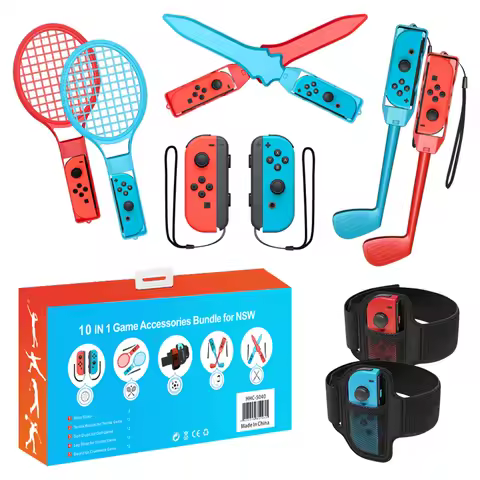 2024 Switch Sports Accessories Bundle -10 in 1 Family Accessories Kit for NS Sports Games Compatible
