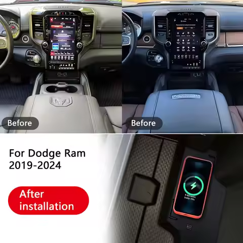 The Latest For Dodge RAM 1500 2019-2025 Car center console phone charger fast wireless charger charg