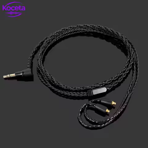 Koceta Upgrade IEM Earphone Cable Silver Plated OCC 0.78mm 2pin QDC MMCX Cable 3.5mm 4.4mm Balanced 