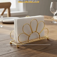 FREEYIO785BH Napkin Holder, Gold Flower Metal Tabletop Tissue Rack, Durable Decorative Elegant Paper