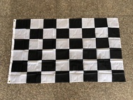 【Hot New Release】 90x150cm Checkered Flag 100% Polyester Black White Chequered Printed F1 Racing Fla