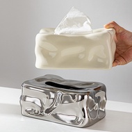 Ins Nordic Living Room Bedroom Dining Room Bathroom Ice Cube Ceramic Tissue Box Storage Ornaments Wa