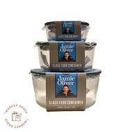 Jamie Oliver Glass Food Container 1550ml & 850ml, Food Container Airtight Container
