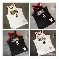 76ers No.3 Iverson mercerized embroidered basketball jersey H710