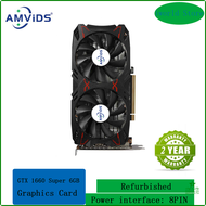 Op055การ์ดจอ GTX 1660 Super 6GB 192Bit GDDR6 HDMI-Compatible DP DVI GPU 1660 S 6G สำหรับคอมพิวเตอร์