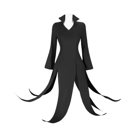 One Punch Man Tatsumaki Cosplay Black Dress Puff Sleeve Anime Costume Full Set Female Outfit for Car