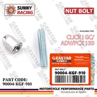 Exhaust Stud Bolt 7x17-90004-KGF-910丨Exhaust Nut Cap 7mm-90304-MJ0-920 For CLICK i GC/ADV /PCX 150