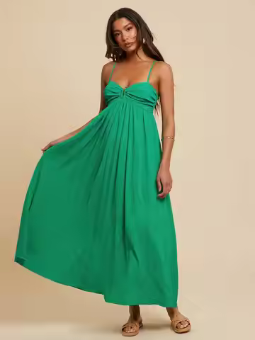 Travachic Women's Pleated Sleeveless Dress, Vacation Style, Beach Outfits For Woman,Women,Concert