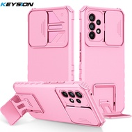 KEYSION Ốp Chống Sốc Cho Samsung A52S 5G A72 A32 5G Ốp Điện Thoại Giá Đỡ Trực Tiếp Bảo Vệ Máy Ảnh Ké