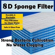 8D Japan-Tech Aquarium 8D Filter Sponge Glue Free Akuarium Span Filter