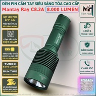 Super bright flashlight Manta Ray C8.2A LED LHP73C bright 8000 LUMEN waterproof IP68 high quality 21