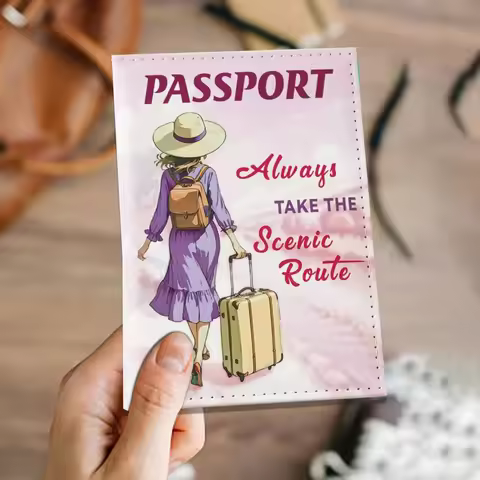 Flight Ticket Holder Travel Passport Wallet ID Card Holder Trendy UV Color Print Men Women Couple Pa