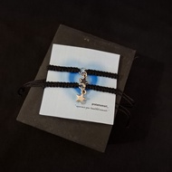 [A pair of/s 2pcs] Black woven bracelet, hanging star bracelet, elegant aesthetic drawstring, pay on