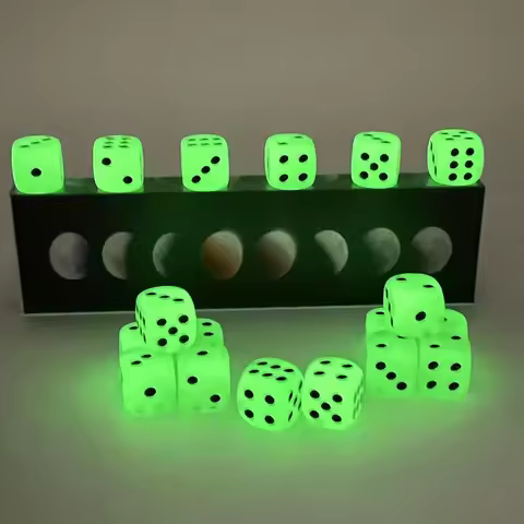 Glow-in-the-Dark Dice Suitable for Night Parties, Glow-in-the-Dark Board Games & for Night Poker - 1
