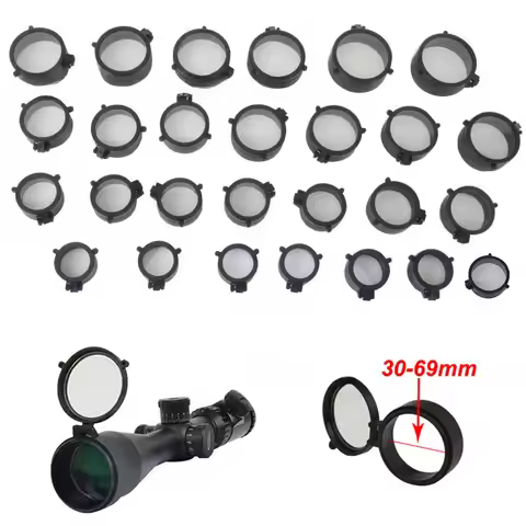 Dia 30-69mm Rifle Scope Cover Flip Open Optical Sight Lens Cover Protector Caps for Rifle Scopes Tel