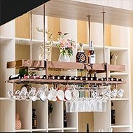 Wine Rack Wall-Mounted Stainless Steel Wine Glass Rack 2 Layers Of Storage Adjustable Hanging Ceiling Decoration Shelf Simple Bottle Rack Partition Shelf Used For Bars, Homes Home Decoration The New