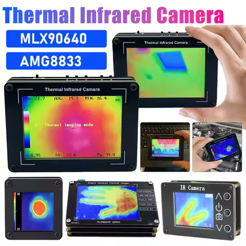 Thermal Infrared Camera MLX90640 AMG8833 Infrared Sensor -40℃ to 450℃ Digital Infrared Thermal Imagi