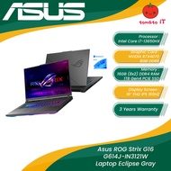 ASUS ROG STRIX G16 G614J-IN3121W (I7-13650HX/16GB/1TB NVME/RTX4070 8GB DDR6) ECLIPSE GRAY 90NR0D41-M