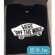 【吉米.tw】全新正品 Vans Off the wall 經典黑色文字T恤 短T 短袖上衣 男裝女裝 0815