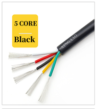 Ul2464 5M Đen 18AWG 2 3 4 5 6 8 10 lõi Hoàng Gia dây dây loa đồng thiếc PVC cách điện vỏ bọc cáp điệ