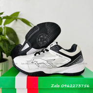 Giày bóng chuyền VHD Infiniti trắng đen cổ thấp cày sân bê tông