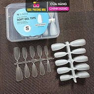 Hộp 100 Móng Úp Nhám Trong JNICE Đủ Form Bầu Nhọn Thang Làm Nailbox Tiện Lợi Size S, M Theo Vỉ 10 Mó