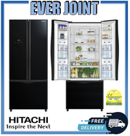 Hitachi R-WB560P9MS 3 Door French Bottom Freezer Fridge || Free  Disposal