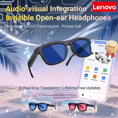 Lenovo AI Smart Glasses Bluetooth Touch-Dimming Glasses Multifunction Electrochromic Glasses AI Inte