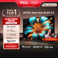 TCL Next Gen QLED 50 inch T6C - 4K Google TV - HVA Panel - HDR 10+ - Dolby Vision & Atmos - Google A