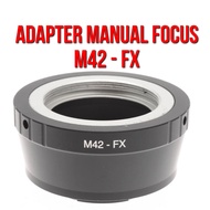 Lens Adapter | M42 - FX | M42 Screw Mount to Lenses to Body Camera Fuji Film FX Fujifilm Mount Mirro