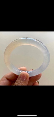 冰種 天然翡翠 緬甸 A玉 玉鐲 • 冰種紫黃翡翠圓鐲