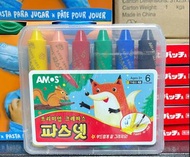 AMOS 6色3合1<水溶>粗蠟筆