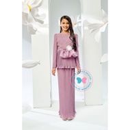 BBD EID 2026 BBD Flower Beads Pleated Peplum (Dusty Lilac)/(Dusty LIght Pink)