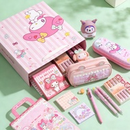 Sanrio kuromi stationery set box for kids school supplies notebook pencil case reward giveaway gift